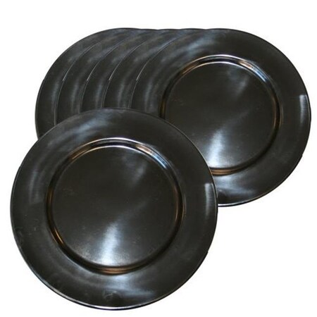 Reston Lloyd Reston Lloyd 72100SET 6pc Melamine Salad Plate Set  Black 72100SET